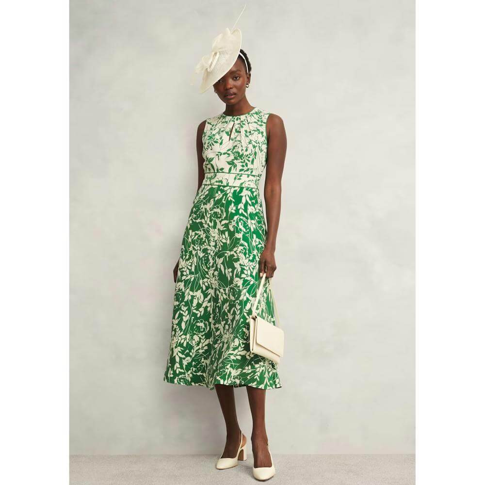 【フローラル】HOBBS LONDON / maddie フレアノースリーブドレス Maddie Dress | Hobbs US |
